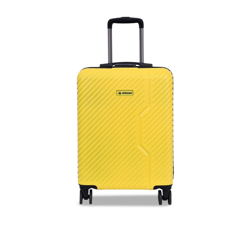 WROGN Hard-Sided Small Yellow Unisex Trolley Bag