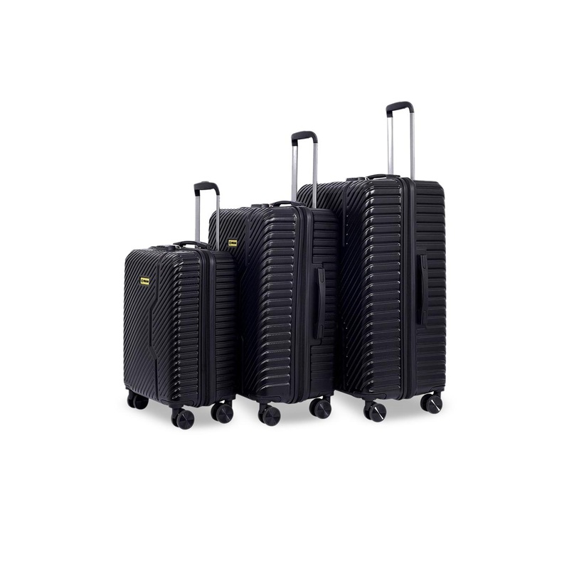 WROGN Pack Of 3 Hard Sided Cabin, Medium & Large Trolley Bags