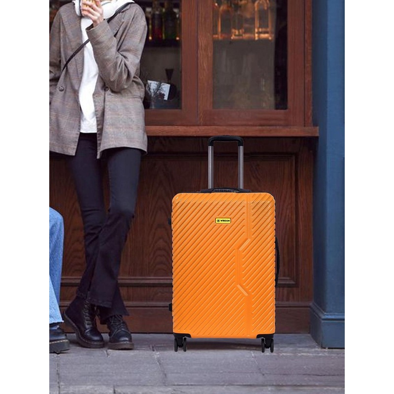 WROGN Textured Hard-Sided Medium Trolley Bag