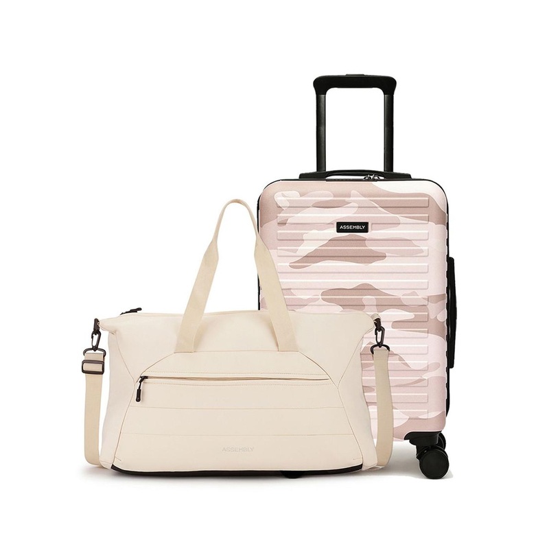 Assembly Camo Printed Hard-Sided Cabin Trolley Suitcase & Duffle Bag