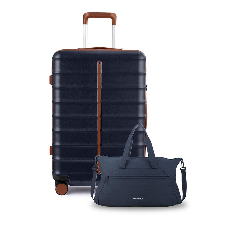 Assembly Odyssey Blue Check-In Lightweight Trolley Bag 28 Inches with Duffle Bag