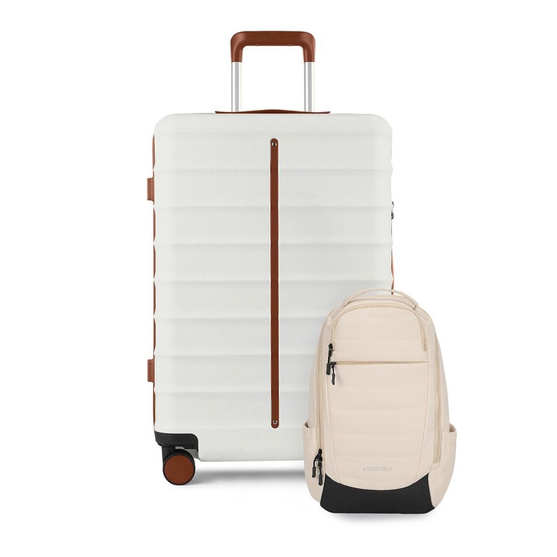 Assembly Odyssey Unisex Set Of 2 Textured Hard-Sided Cabin Trolley Bag & Laptop Backpack