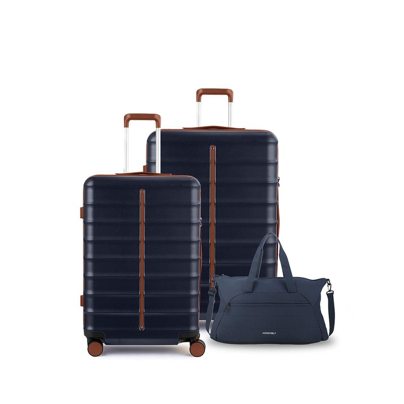 Assembly Set Of 3 Hard-Sided Trolley Bags With bag With USB Charging Port & Rain Cover