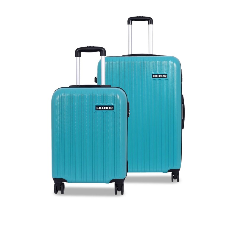 Killer Unisex Set Of 2 Textured Hard-Sided Trolley Bags