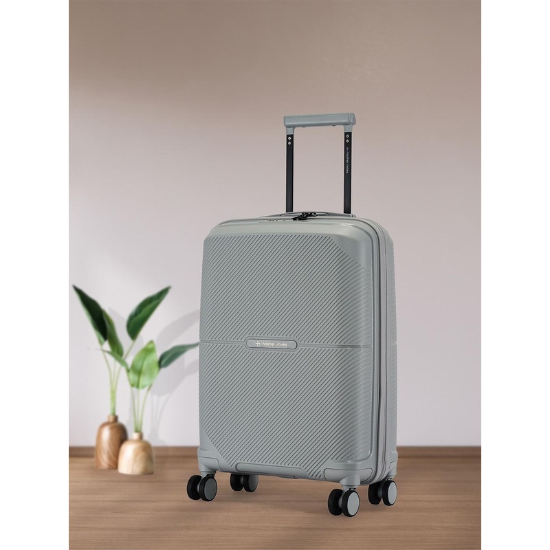 Nasher Miles Hawaii Polypropylene TSA Lock Cabin Grey Trolley Bag – 20 Inch (55 cm)