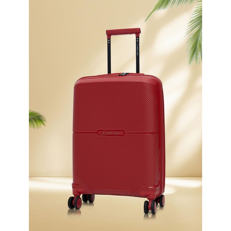Nasher Miles Hawaii Polypropylene TSA Lock Cabin Maroon Trolley Bag – 20 Inch (55 cm)