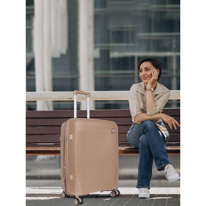 Polo Class 2-Pcs Textured Hard Sided Trolly Bag