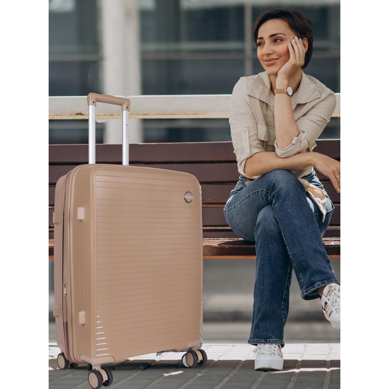 Polo Class Adults Crown Series Textured Hard-Sided Medium Trolley Bag