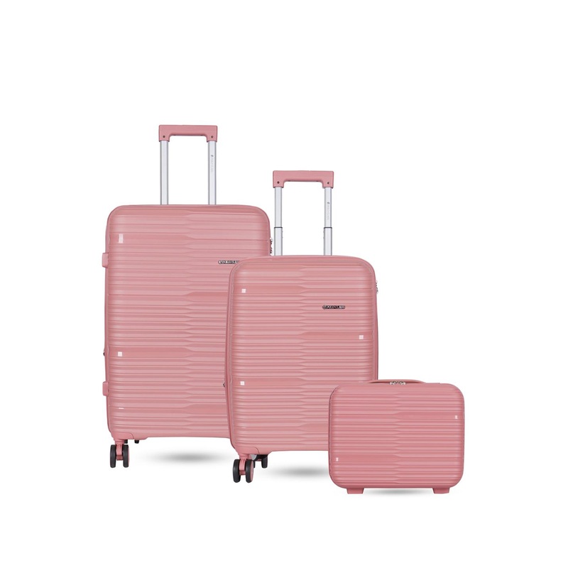 Polo Class Set Of 2 Hard-Sided Large & Medium Trolley Bag With Vanity