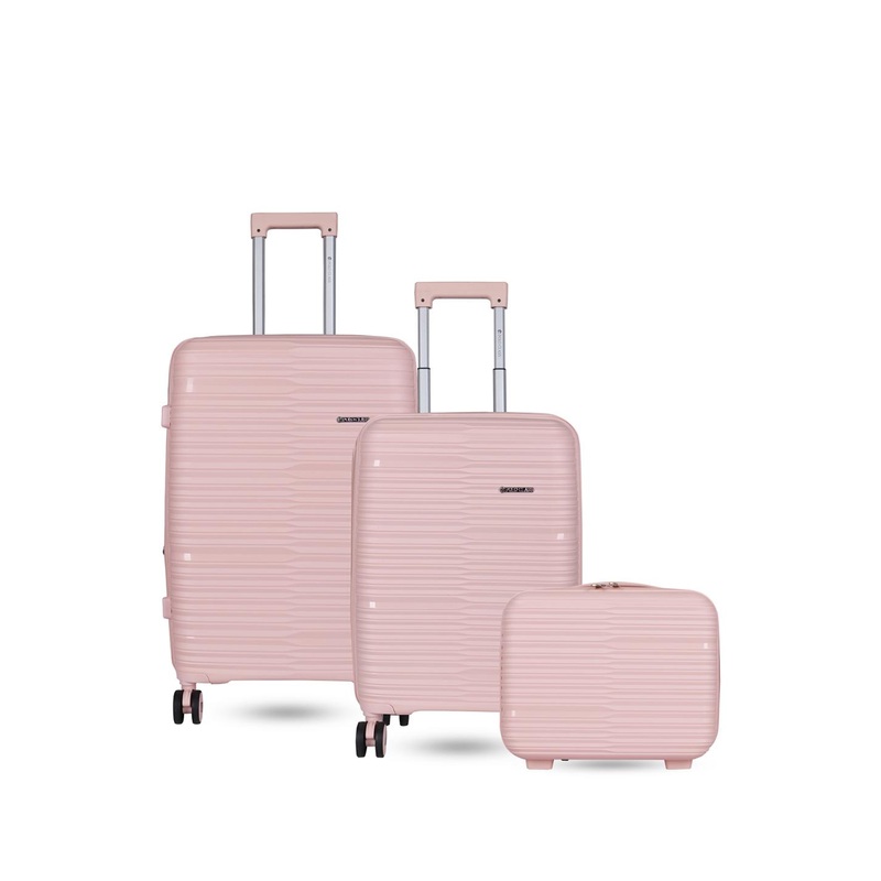 Polo Class Set Of 2 Hard-Sided Medium & Cabin Trolley Bag With Vanity