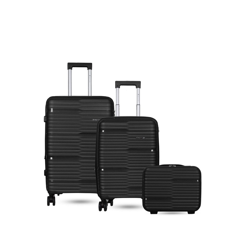 Polo Class Set Of 2 Textured Hard-Sided Trolley Bag With vanity