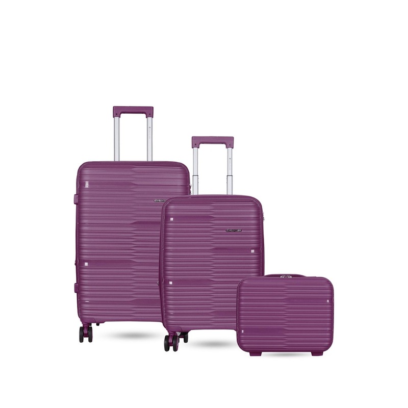 Polo Class Set Of 2 With Vanity Textured Hard-Sided Trolley Suitcases