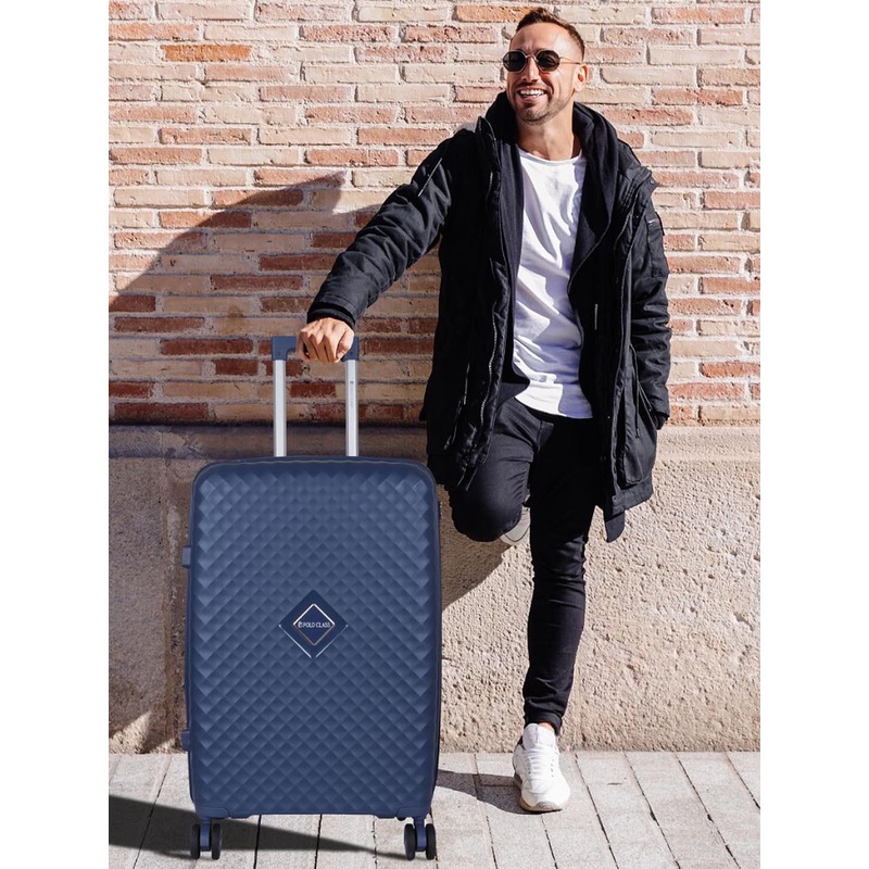 Polo Class Unisex 2-Pcs Textured Hard Sided Trolly Bag