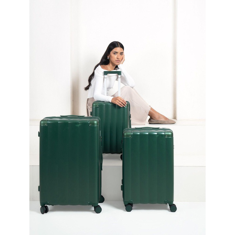 Assembly Iris Green Set of 3 Premium Trolley Bag 20 , 24 & 28 Inches
