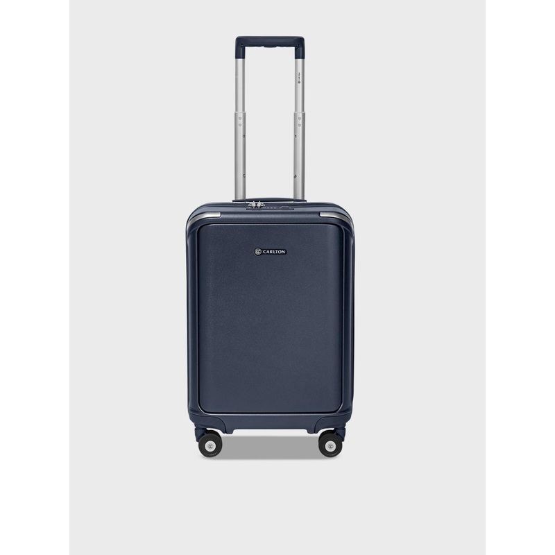 CARLTON Style Unisex Blue Small Hardsided Cabin Trolley Bag with 8-wheel – 55.5cm
