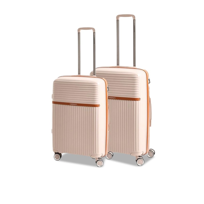 CARRIMATE Set Of 2 Athens Textured 360 Spinner TSA Lock Hard-Sided Trolley Bags