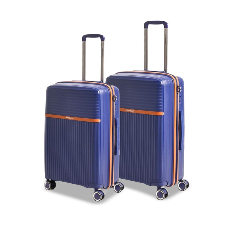 CARRIMATE Set Of 2 Athens Textured 360 Spinner Wheels TSA Lock Hard-Sided Trolley Bags