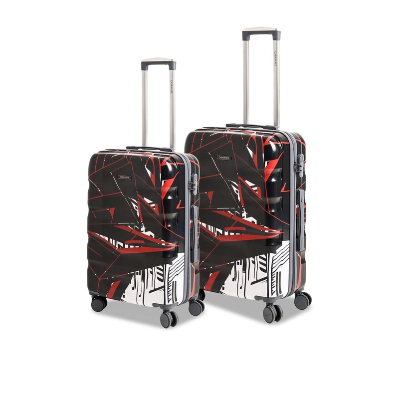 CARRIMATE Set Of 2 Madrid Printed 360 Spinner Wheels Anti-Theft Hard-Sided Trolley Bag