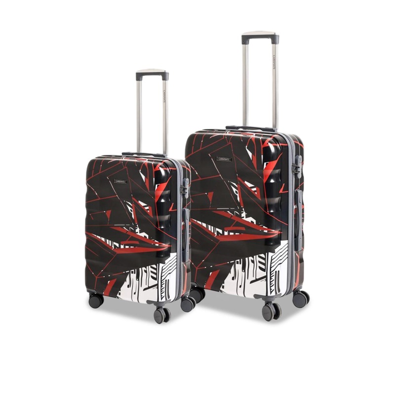 CARRIMATE Set Of 2 Madrid Printed 360 Spinner Wheels Anti-Theft Hard-Sided Trolley Bags