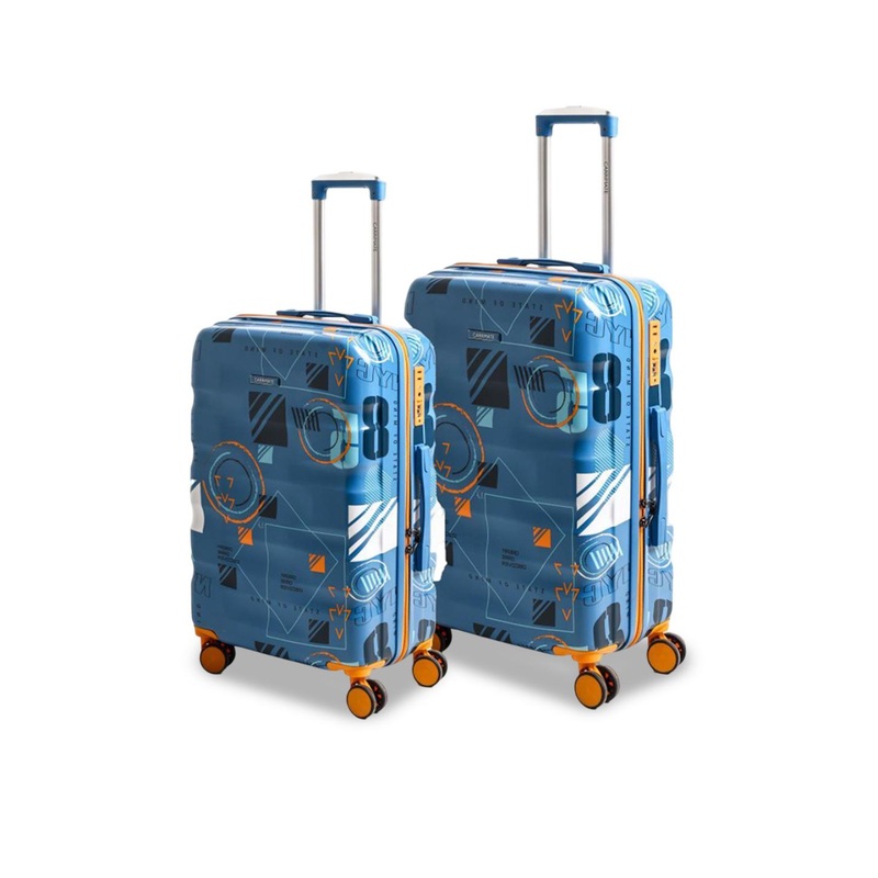 CARRIMATE Set Of 2 Manchester Printed 360 Spinner Wheels TSA Lock Hard-Sided Trolley Bags