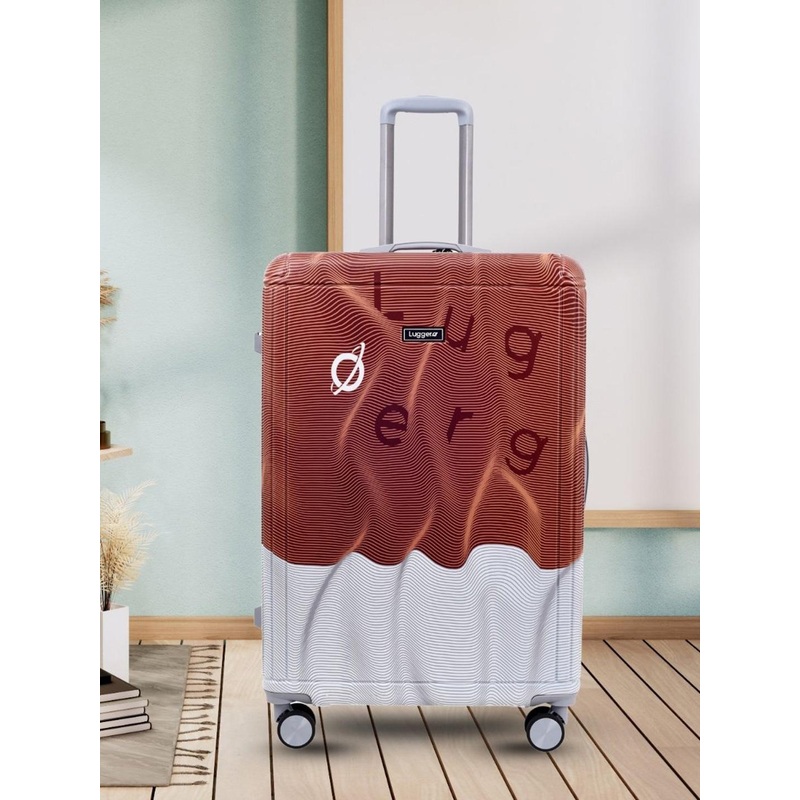 Luggero Printed 360-Degree Wheeling Large Suitcase Bag