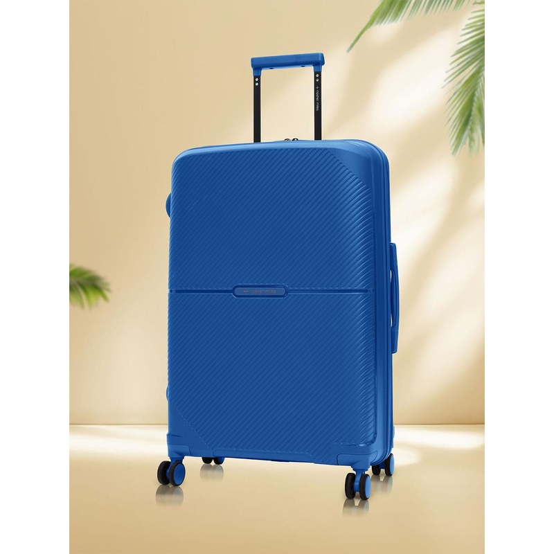 Nasher Miles Hawaii Polypropylene TSA Lock Medium Blue Trolley Bag – 24 Inch (65 cm)