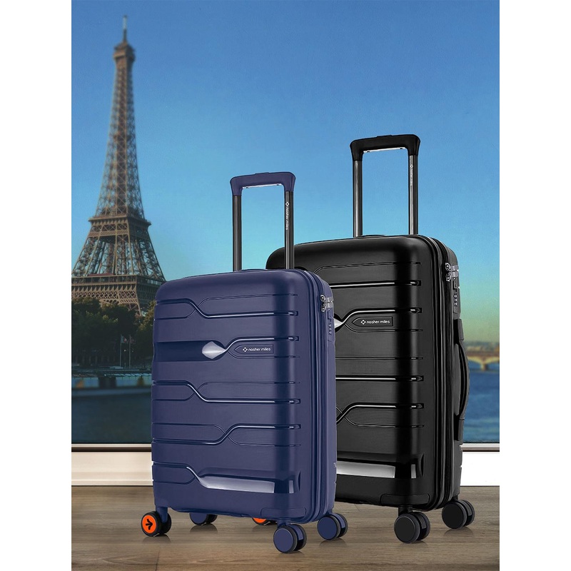 Nasher Miles Set of 2 Paris Hard-Sided Luggage Trolley Bags