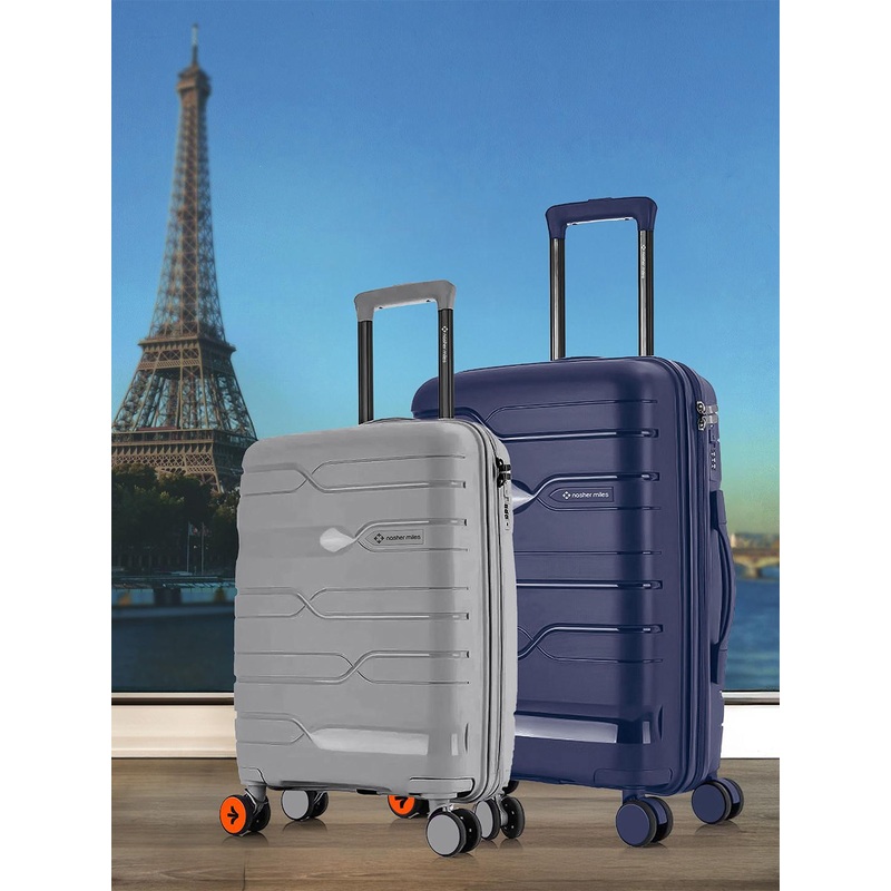Nasher Miles Unisex Set of 2 Paris Hard-Sided Luggage Trolley Bags
