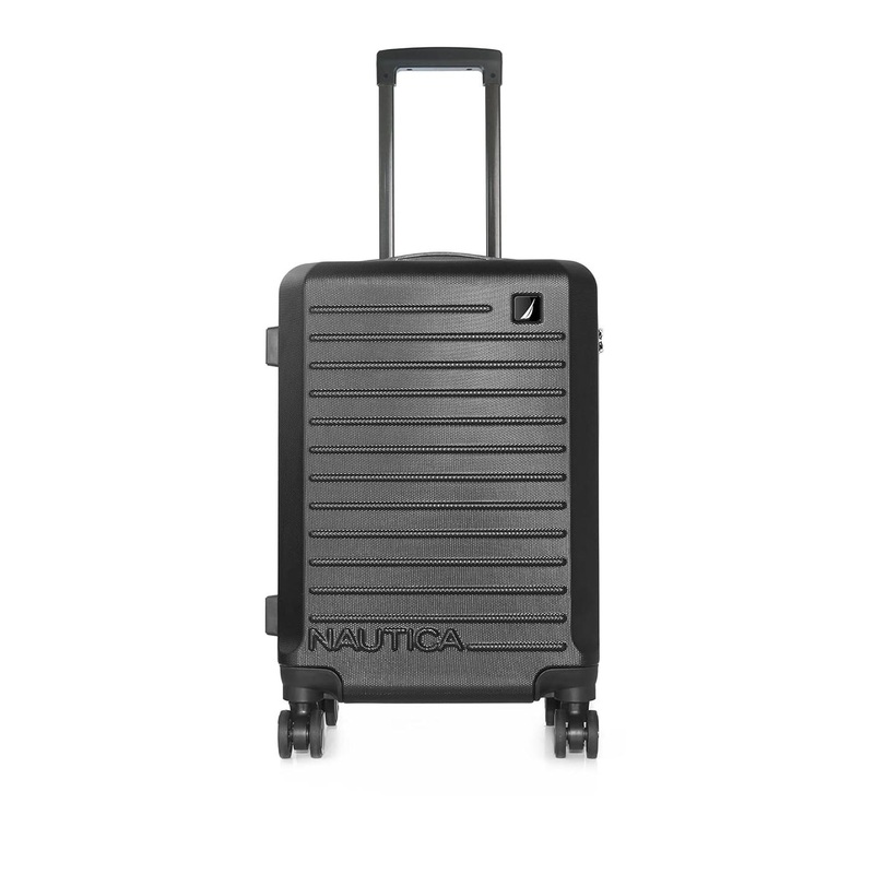 Nautica Textured Hard-Sided Cabin-Sized Durable Trolley Bag