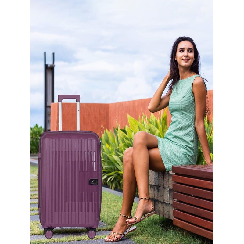 Polo Class Textured Hard-Sided Medium Trolley Bag