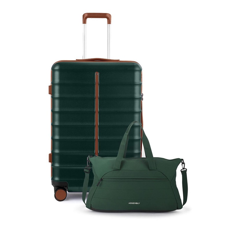 Assembly Odyssey Set Of 2 Textured Hard-Sided Medium Trolley Bag & Duffle Bag