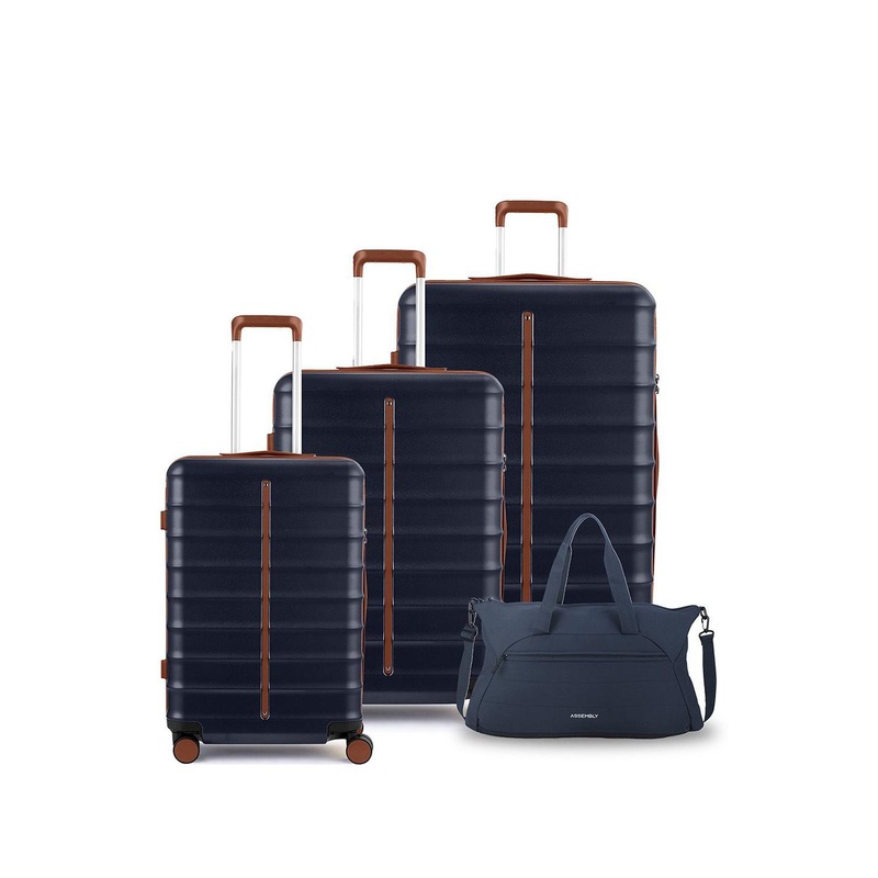 Assembly Odyssey Set Of 4 Hard-Sided Trolley Bag & Bag With USB Charging Port & Rain Cover