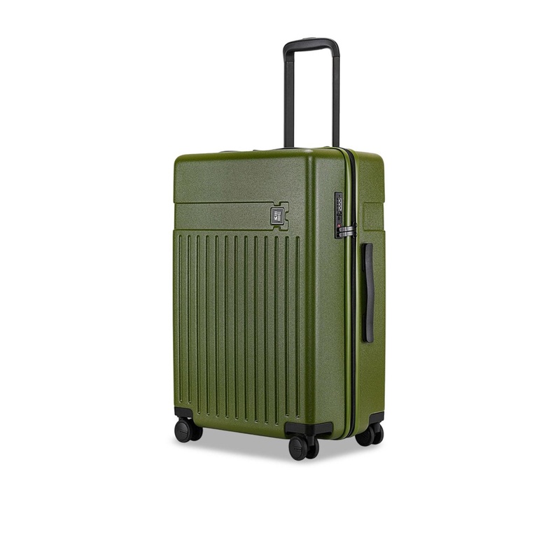 EUME Textured Hard-Sided Medium Trolley Suitcase