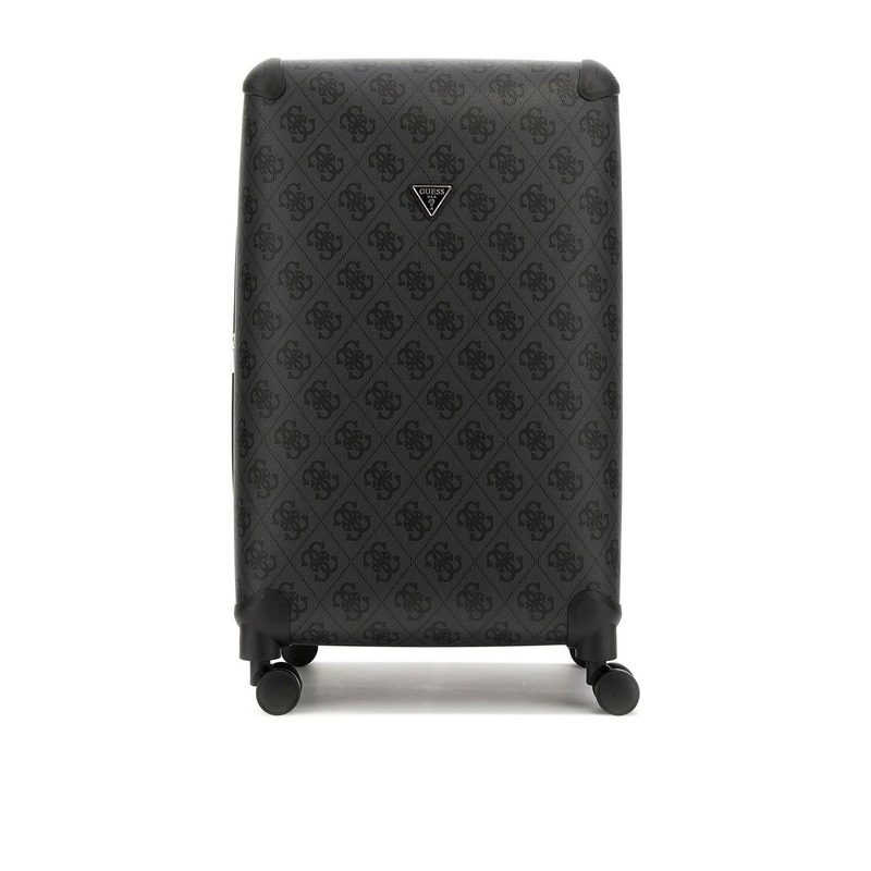 GUESS Berta Logo Printed Hard Sided Large Trolley Bag