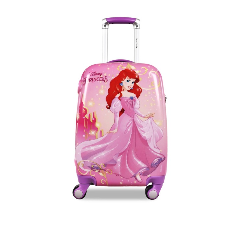HUMTY DUMTY Girls Pink Printed Ariel Hard-Sided Cabin Trolley Suitcase