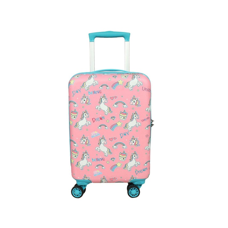 Kids Printed Hard-Sided Medium Trolley Suitcase
