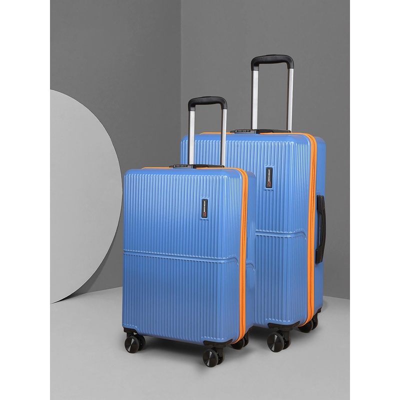 MOVE-MEANT Glide Polycarbonate 8 wheel Hard Small & Medium Trolley Suitcase-55, 66 Cm