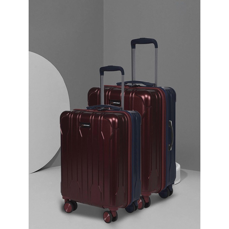 MOVE-MEANT Set Of 2 Textured Hard-Sided Trolley
