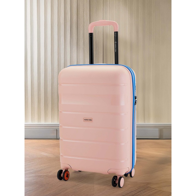 Nasher Miles Jupiter Hard-Sided Polypropylene Cabin Peach Trolley Bag – 20 Inch (55 cm)