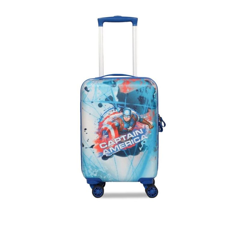 NOVEX Kids Captain America Printed Hard-Sided Cabin Trolley Suitcase