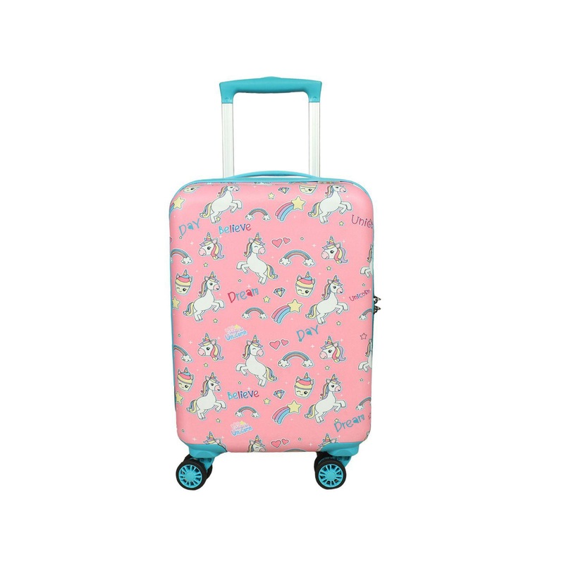 NOVEX Kids Printed Hard-Sided Medium Trolley Suitcase