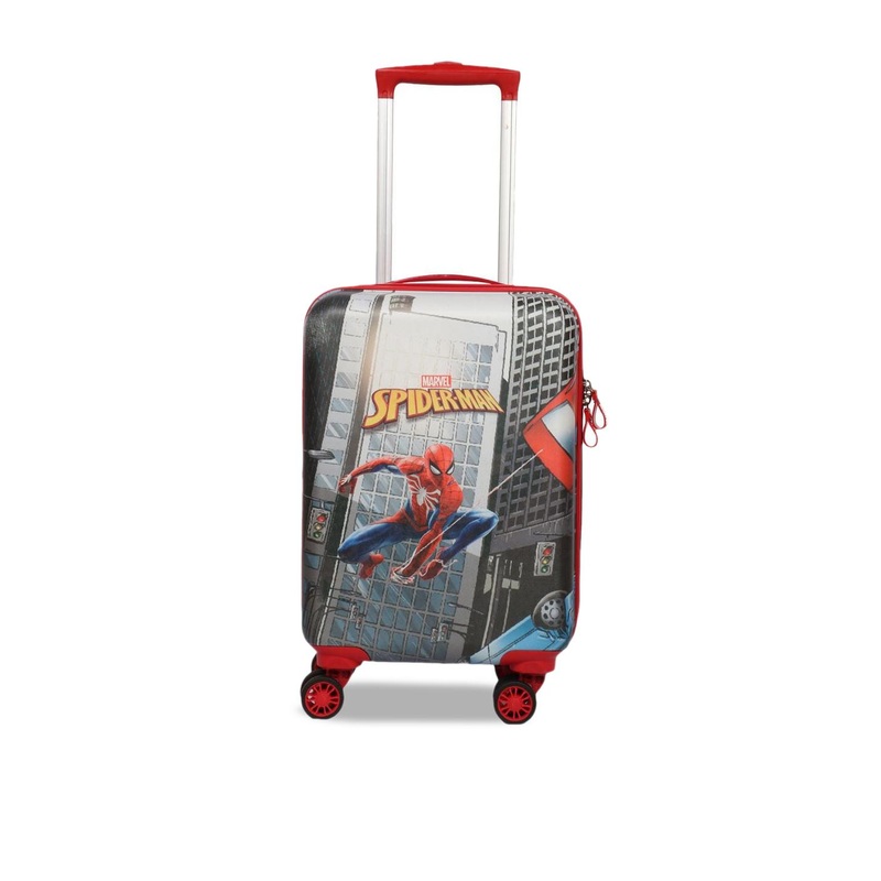 NOVEX Kids Spider-Man Printed Hard-Sided Cabin Trolley Suitcase