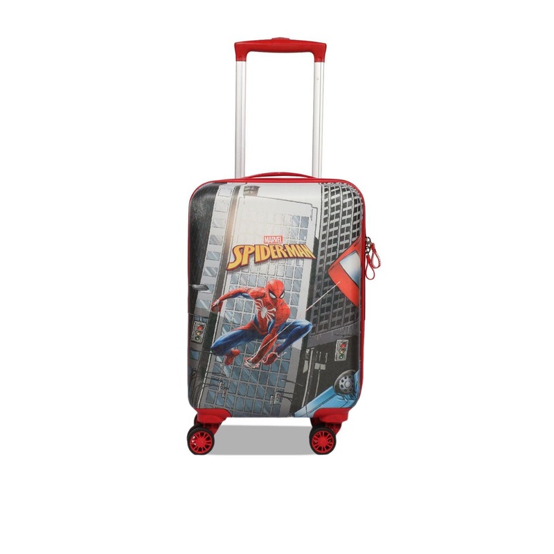 NOVEX Kids Spiderman Printed Hard-Sided Cabin Trolley Suitcase