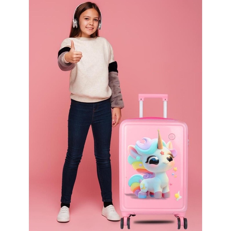 Polo Class Kids Printed Hard Sided Trolley Bag