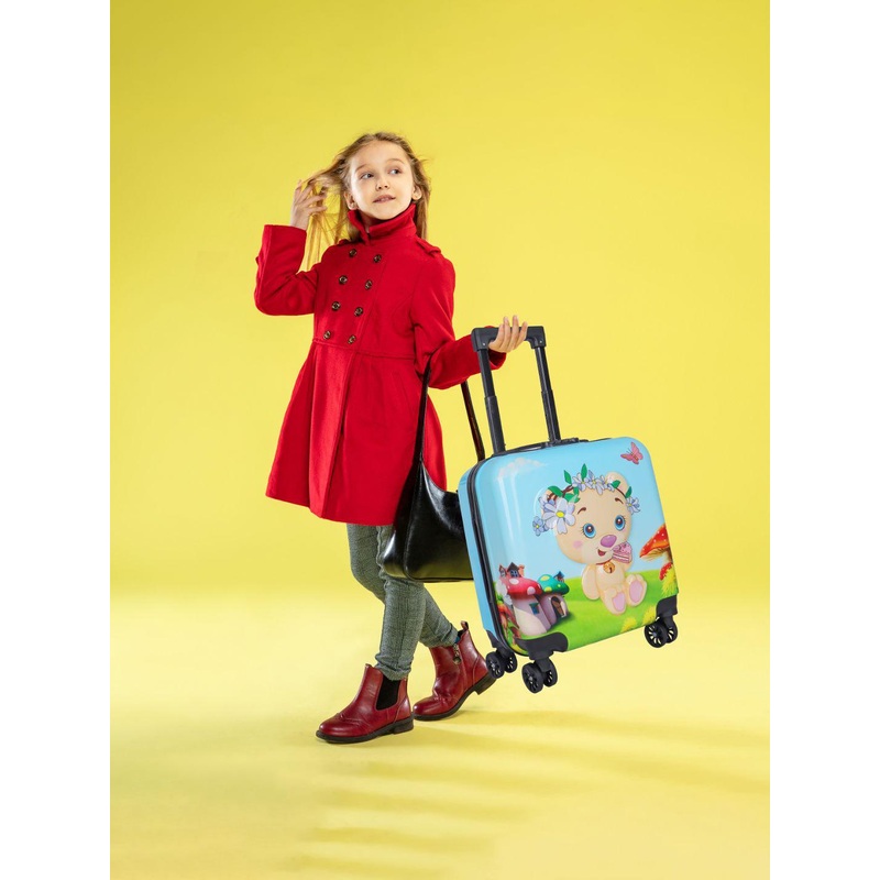 Polo Class Printed Hard-Sided Cabin Trolley Suitcase Up to 50 Litres