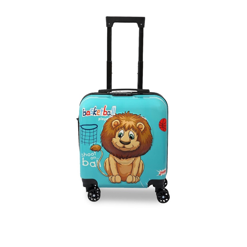 Polo Class Trendy Kids Printed Hard-Sided Cabin Trolley Suitcase