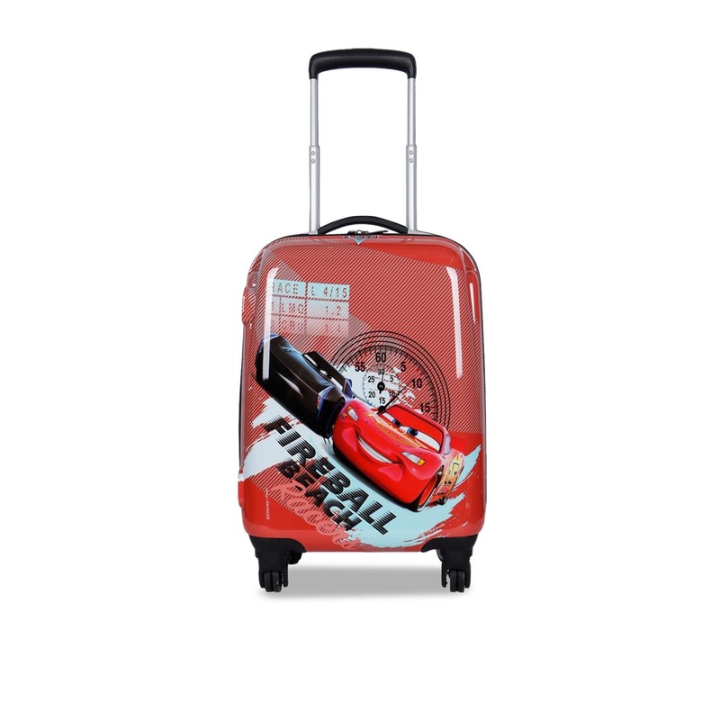 Priority Disney Cars Printed Hard-Sided Cabin Trolley Suitcase