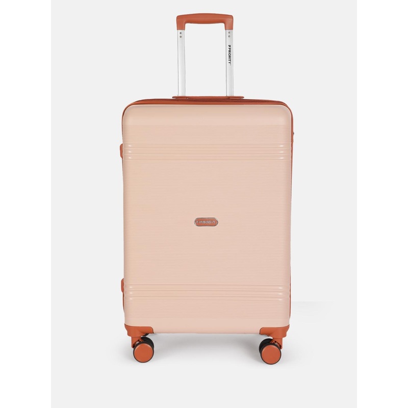 Priority Unisex Textured 360 Degree Rotation Hard Sided Medium Trolley Bag – 78.41 L