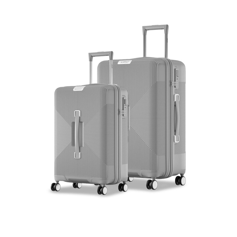 Safari Select Trunk Set of 2 Grey Huge Capacity with TSA Lock Polycarbonate Trolley Bag