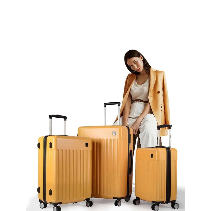 Timus Neolite Set Of 3 Textured Hard-Sided Trolley Bag